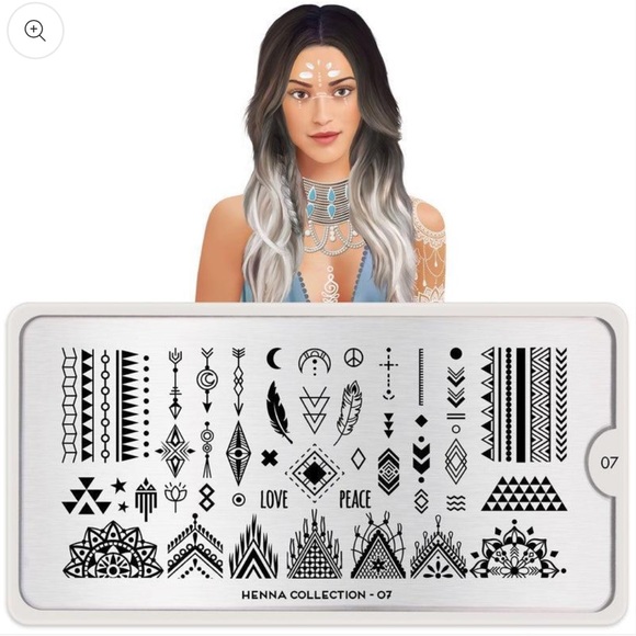 MoYou London nail art stamping plate Henna 07 NWOT - Picture 1 of 4